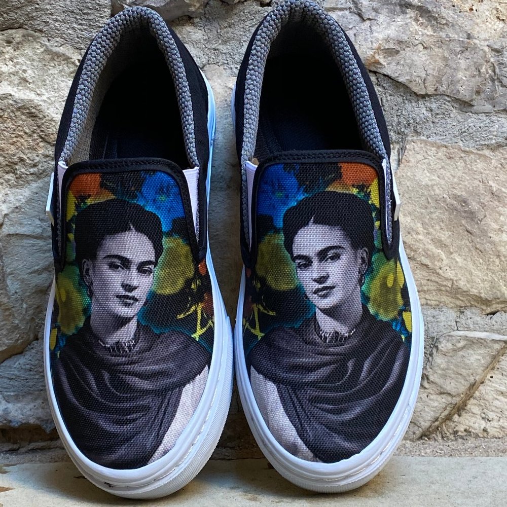 WOMEN'S PRINTED CANVAS SNEAKERS "FRIDA KAH…